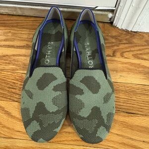 Rothy's Green Camouflage Slip-On Shoes